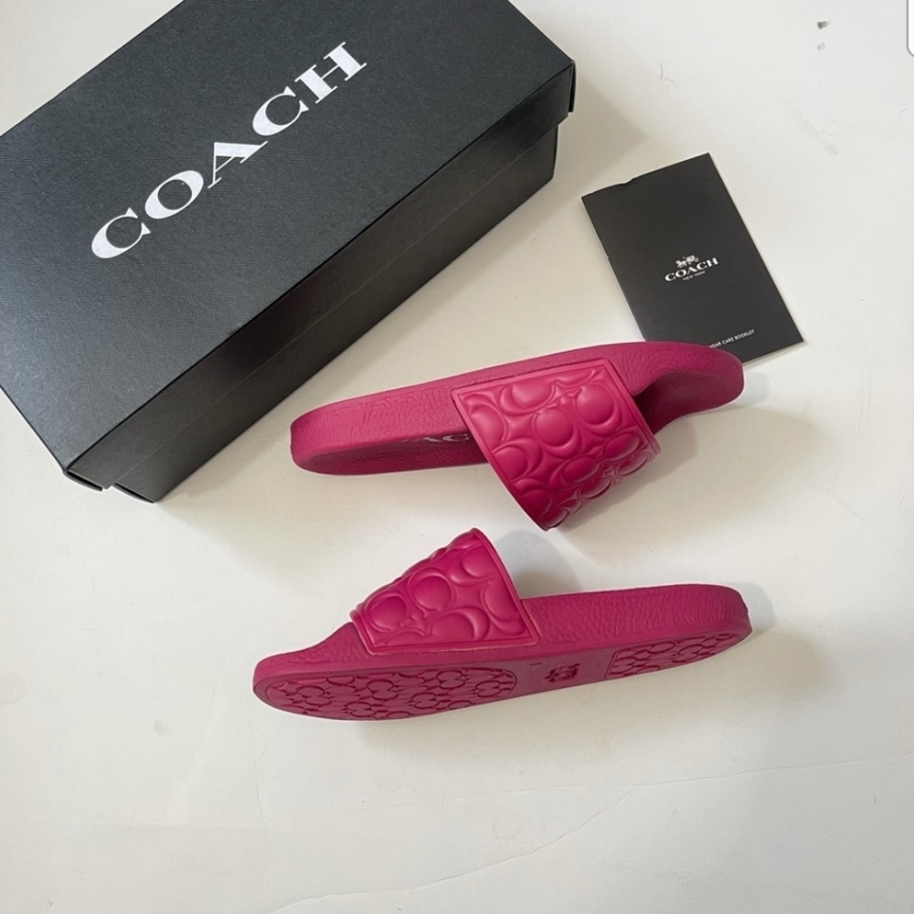COACH ULI QUILTED SPORT SLIDES SANDALS IN HYACINTH SZ 5 - Picture 8 of 11